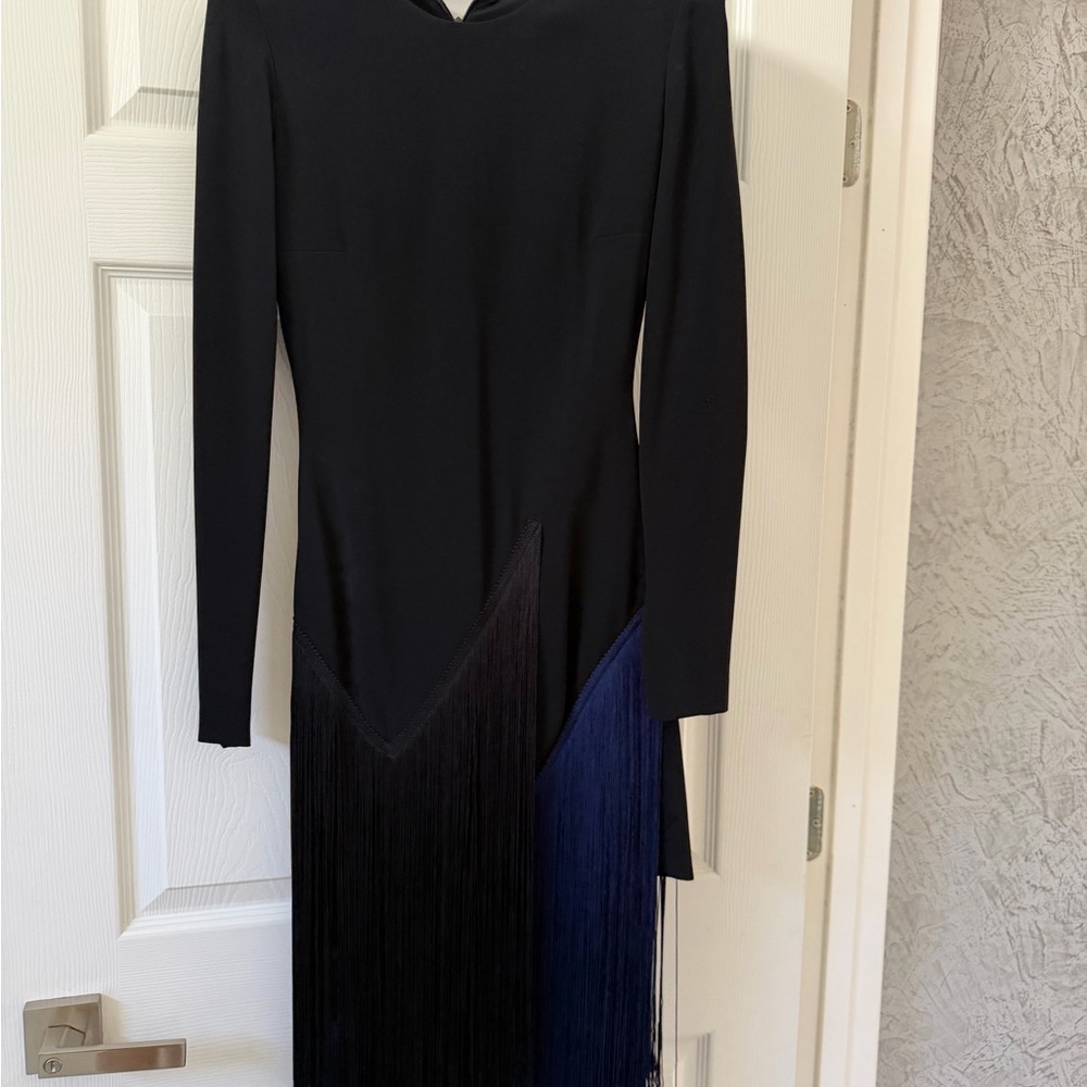 Stella McCartney Black and Blue Long Sleeve Dress